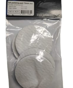 Polierscheibe aus weichem Filz mit Klettverschluss 75mm (4er Set)