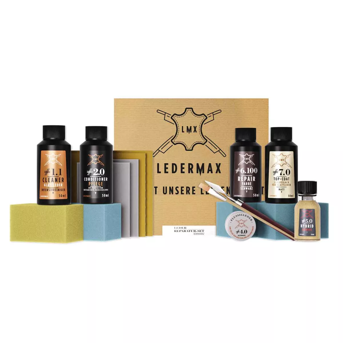 Leder-Reparaturset – schwarz LMX