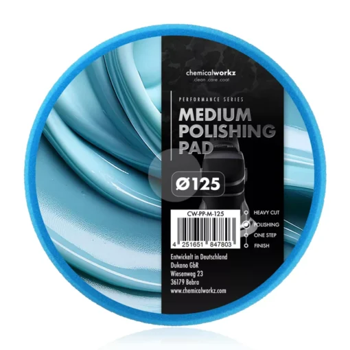 chemicalworkz Medium Polishing Performance Pad 125mm blau