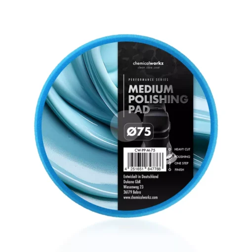 chemicalworkz Medium Polishing Performance Pad 75mm blau