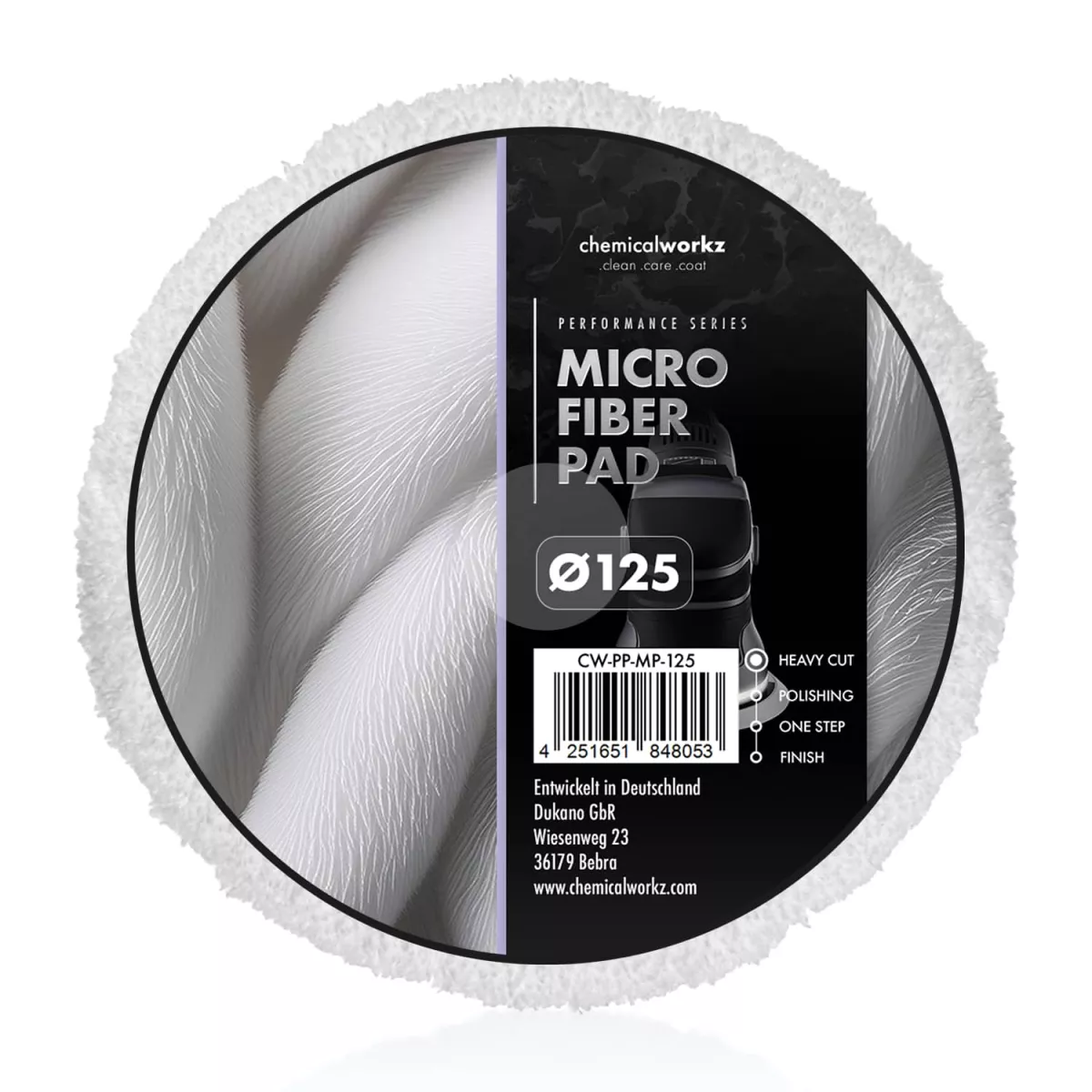 chemicalworkz Microfiber Performance Pad 125mm