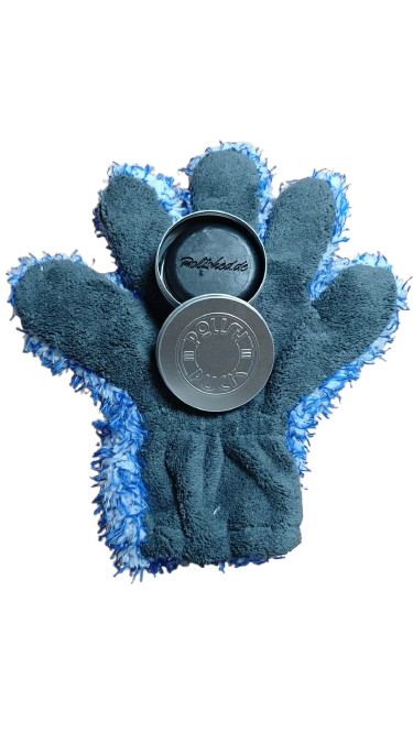 POLISH-PUCK Pflegeset zum Waschen 5 Finger Waschhandschuh