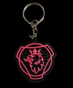 Schlüsselanhänger verschiedene Motive - Greif schwarz/rosa