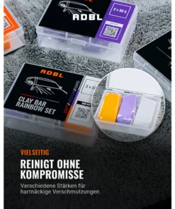 ADBL Clay Bar Rainbow 3x50g Reinigungsknete Set – Bild 3