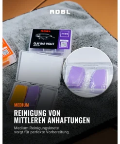 ADBL Clay Bar Violett 2x50g Reinigungsknete Medium – Bild 3